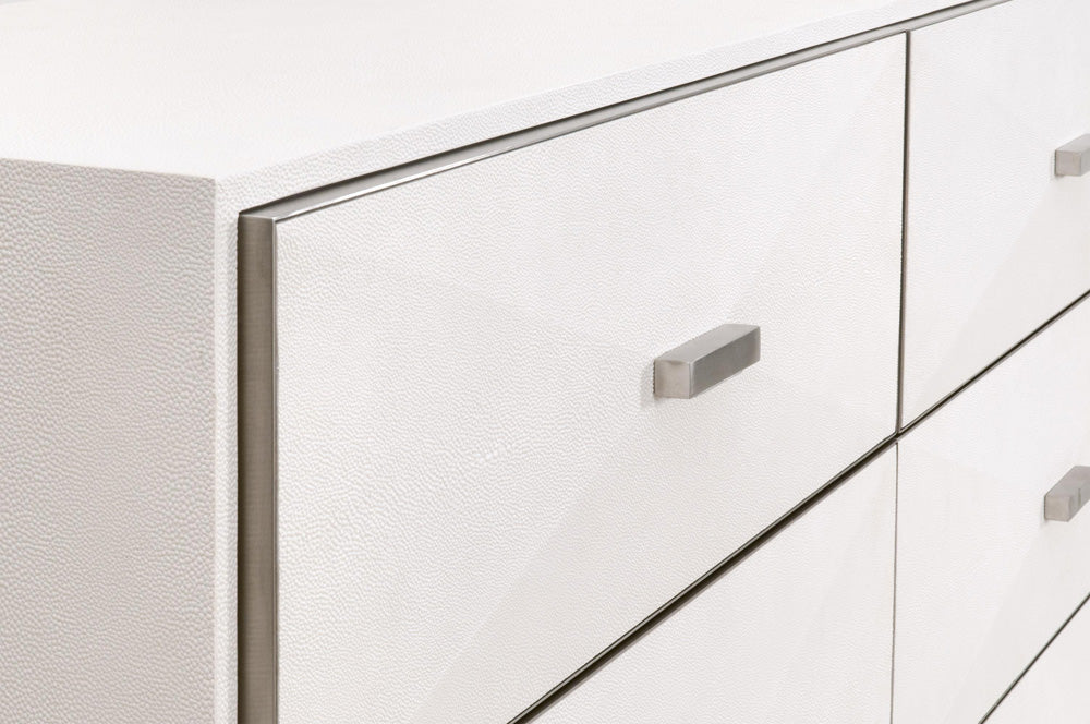 Essentials For Living - Traditions Wynn Shagreen 6-Drawer Double Dresser - 6158.PRL-SHG/BSTL_CLOSEOUT view 6