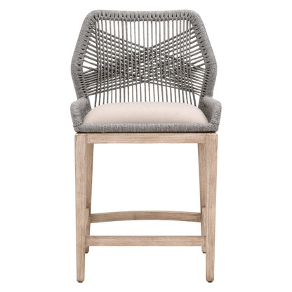 Essentials For Living - Woven Loom Counter Stool - 6808CS.PLA/LGRY/NG_CLOSEOUT view 1