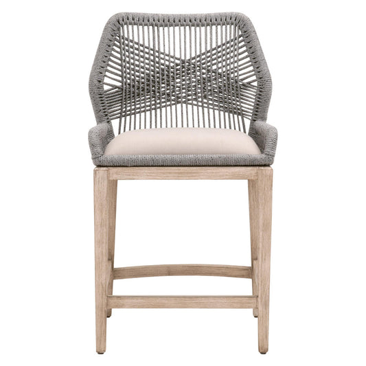 Essentials For Living - Woven Loom Counter Stool - 6808CS.PLA/LGRY/NG_CLOSEOUT view 1