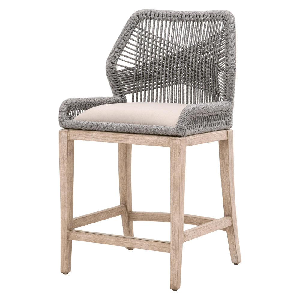 Essentials For Living - Woven Loom Counter Stool - 6808CS.PLA/LGRY/NG_CLOSEOUT view 2