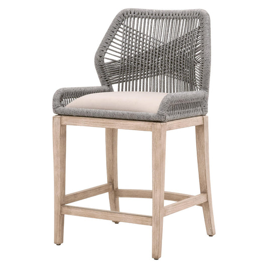 Essentials For Living - Woven Loom Counter Stool - 6808CS.PLA/LGRY/NG_CLOSEOUT view 2