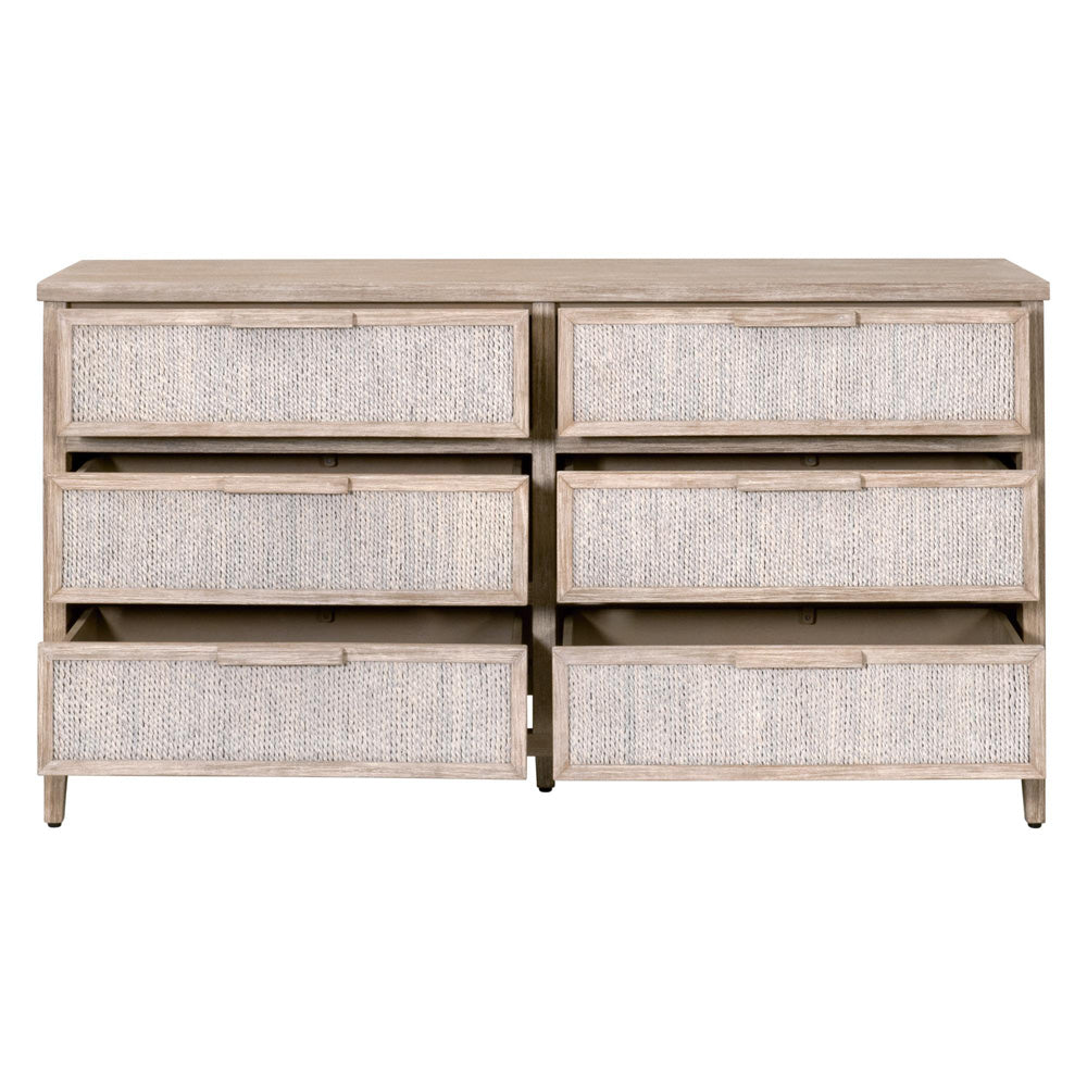 Essentials For Living - Woven Malay 6-Drawer Double Dresser - 6898.WWA/NG view 2