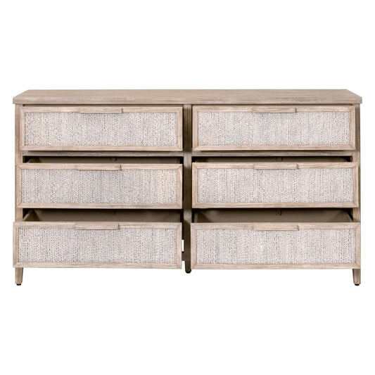 Essentials For Living - Woven Malay 6-Drawer Double Dresser - 6898.WWA/NG view 2