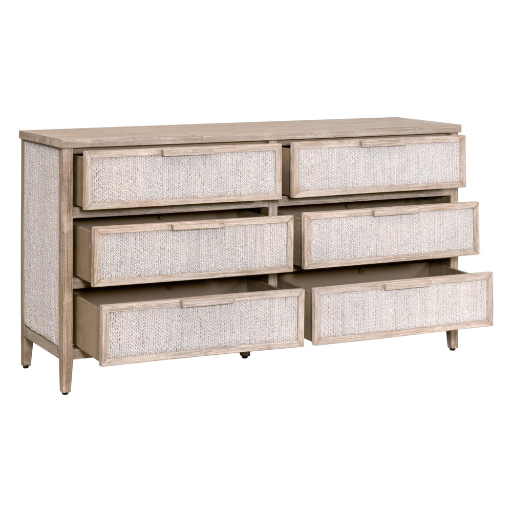 Essentials For Living - Woven Malay 6-Drawer Double Dresser - 6898.WWA/NG view 4