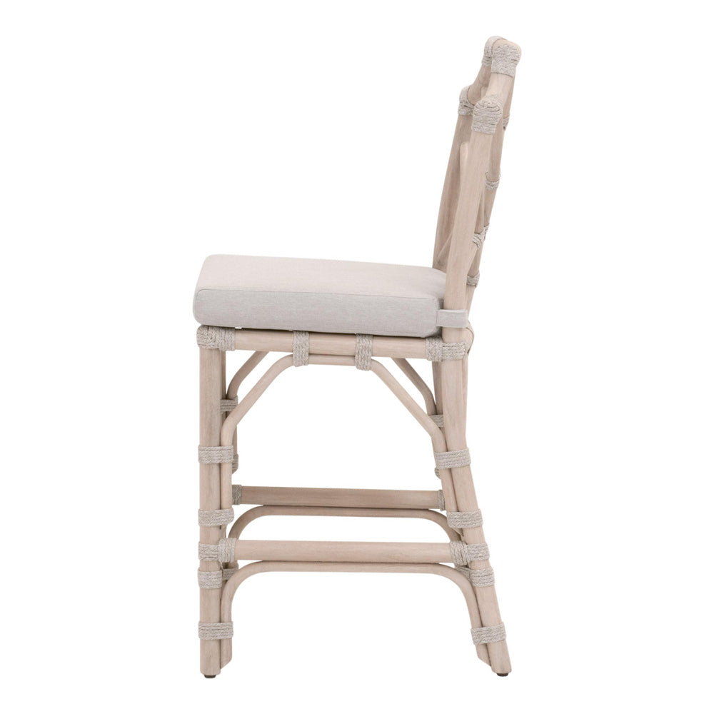 Essentials For Living - Woven - Outdoor  Bayview Outdoor Counter Stool - 6840CS.WTA/PUM/W-ET view 3