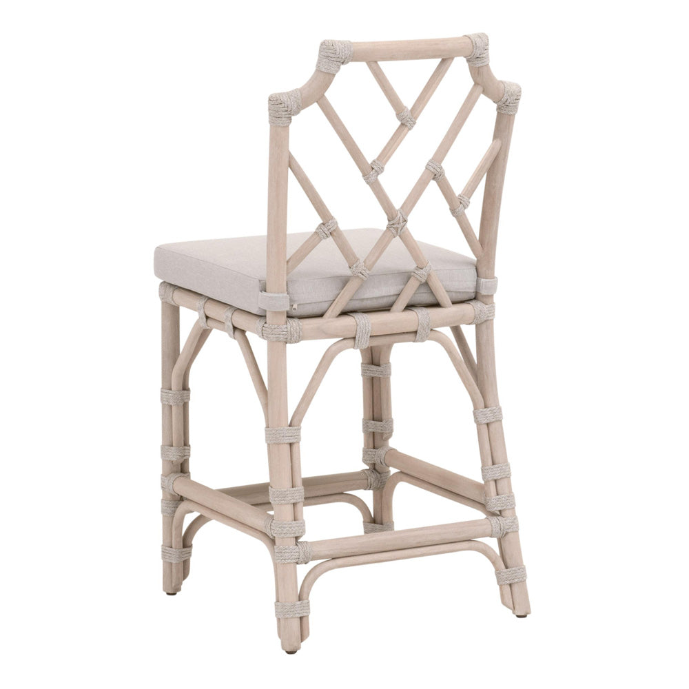 Essentials For Living - Woven - Outdoor  Bayview Outdoor Counter Stool - 6840CS.WTA/PUM/W-ET view 4