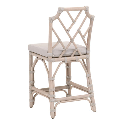 Essentials For Living - Woven - Outdoor  Bayview Outdoor Counter Stool - 6840CS.WTA/PUM/W-ET view 4