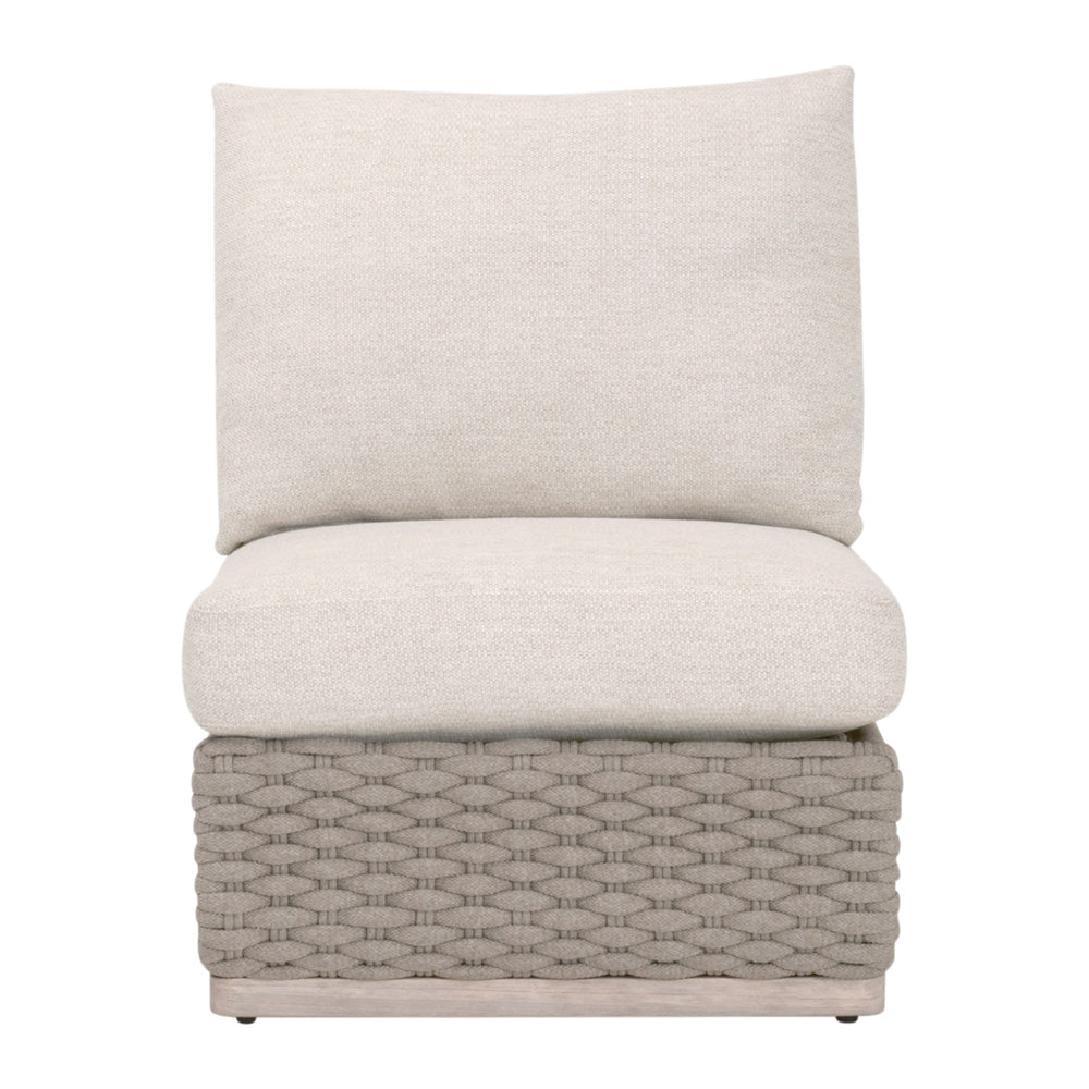 Essentials For Living - Woven - Outdoor  Caspian Outdoor Modular Armless Sofa Chair - 6863-1S.TAU/ECR/W-ET view 1