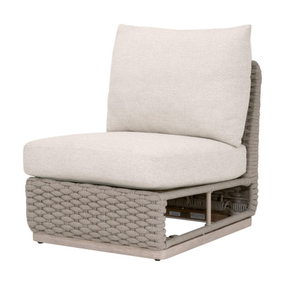 Essentials For Living - Woven - Outdoor  Caspian Outdoor Modular Armless Sofa Chair - 6863-1S.TAU/ECR/W-ET view 2