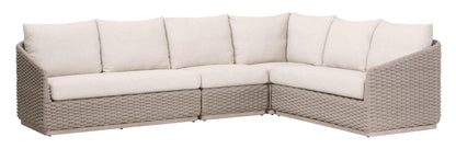 Essentials For Living - Woven - Outdoor  Caspian Outdoor Modular Armless Sofa Chair - 6863-1S.TAU/ECR/W-ET view 4