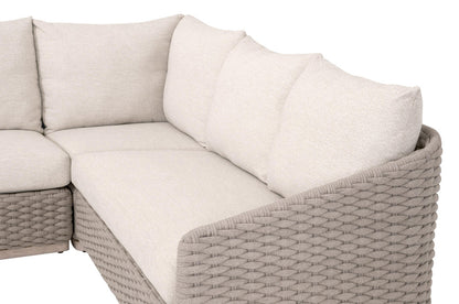 Essentials For Living - Woven - Outdoor  Caspian Outdoor Modular Armless Sofa Chair - 6863-1S.TAU/ECR/W-ET view 5
