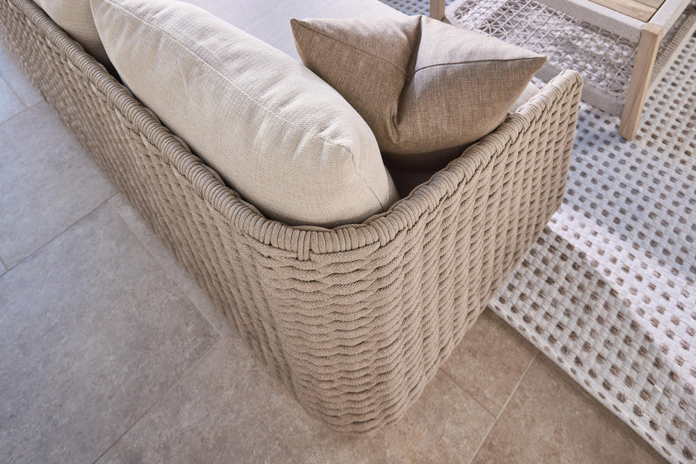 Essentials For Living - Woven - Outdoor  Caspian Outdoor Modular Armless Sofa Chair - 6863-1S.TAU/ECR/W-ET view 9