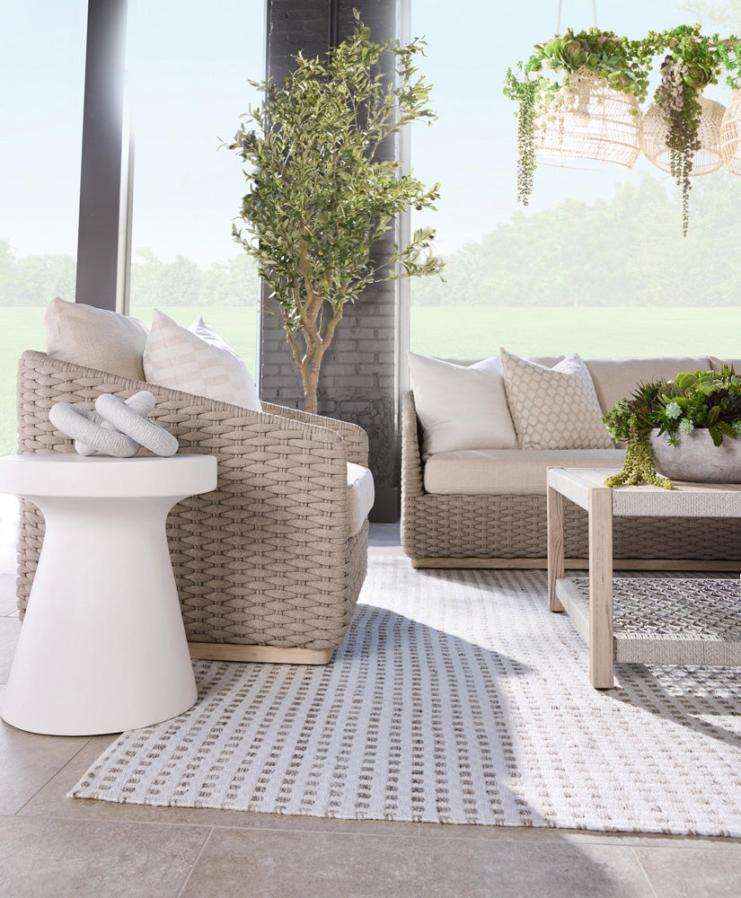 Essentials For Living - Woven - Outdoor  Caspian Outdoor Modular Armless Sofa Chair - 6863-1S.TAU/ECR/W-ET view 10