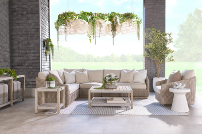 Essentials For Living - Woven - Outdoor  Caspian Outdoor Modular Armless Sofa Chair - 6863-1S.TAU/ECR/W-ET view 11