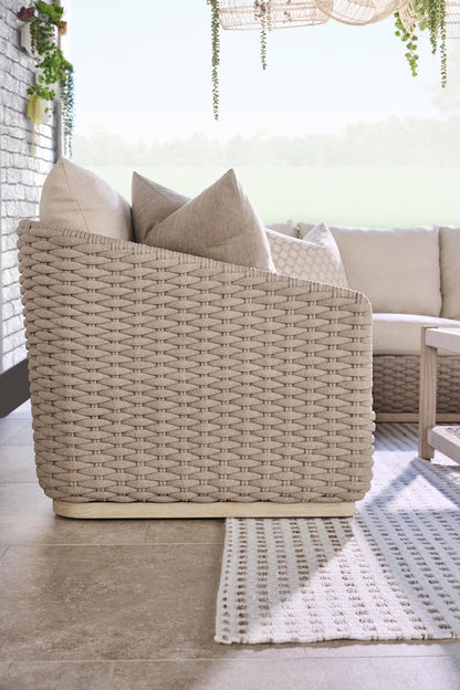 Essentials For Living - Woven - Outdoor  Caspian Outdoor Modular Left Facing 1-Arm Sofa - 6863-2S1L.TAU/ECR/W-ET view 10