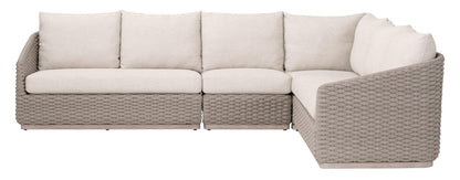 Essentials For Living - Woven - Outdoor  Caspian Outdoor Modular Right Facing 1-Arm Sofa - 6863-2S1R.TAU/ECR/W-ET view 3