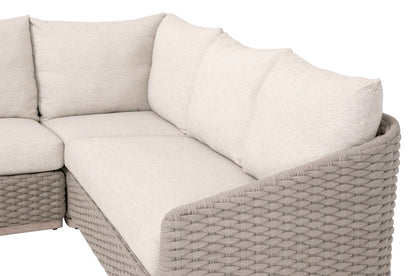 Essentials For Living - Woven - Outdoor  Caspian Outdoor Modular Right Facing 1-Arm Sofa - 6863-2S1R.TAU/ECR/W-ET view 5