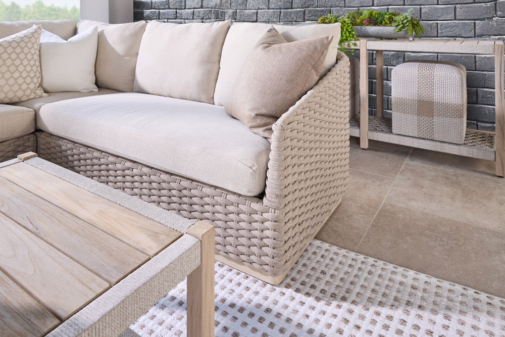 Essentials For Living - Woven - Outdoor  Caspian Outdoor Modular Right Facing 1-Arm Sofa - 6863-2S1R.TAU/ECR/W-ET view 8
