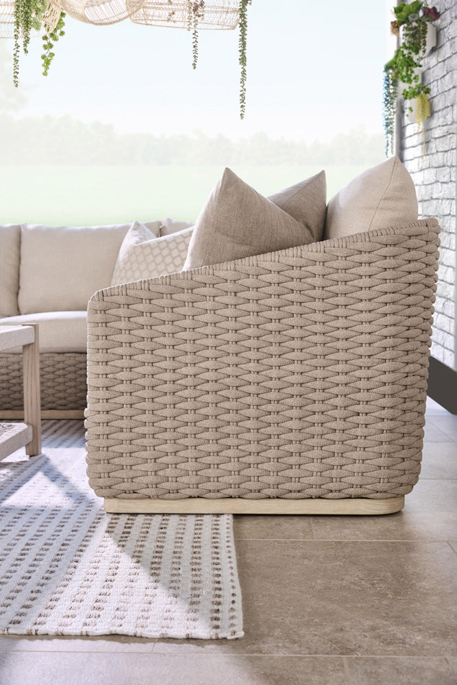 Essentials For Living - Woven - Outdoor  Caspian Outdoor Modular Right Facing 1-Arm Sofa - 6863-2S1R.TAU/ECR/W-ET view 10