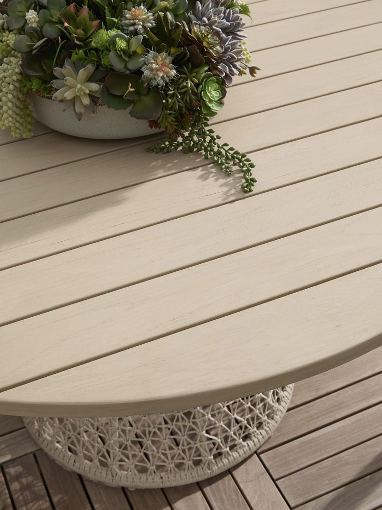 Essentials For Living - Woven - Outdoor  Knit Outdoor 54" Round Dining Table - 6891.OAT/W-ET view 4