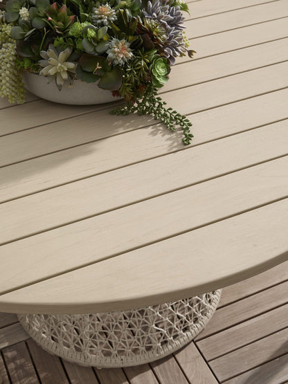 Essentials For Living - Woven - Outdoor  Knit Outdoor 54" Round Dining Table - 6891.OAT/W-ET view 4