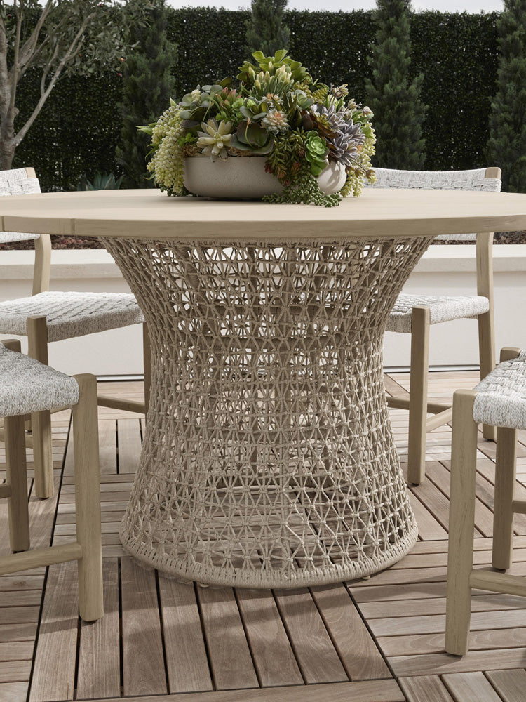 Essentials For Living - Woven - Outdoor  Knit Outdoor 54" Round Dining Table - 6891.OAT/W-ET view 5