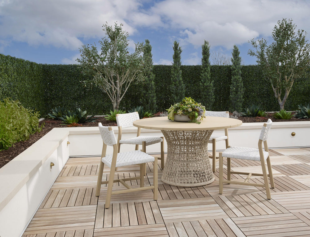 Essentials For Living - Woven - Outdoor  Knit Outdoor 54" Round Dining Table - 6891.OAT/W-ET view 6