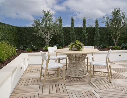 Essentials For Living - Woven - Outdoor  Knit Outdoor 54" Round Dining Table - 6891.OAT/W-ET view 6