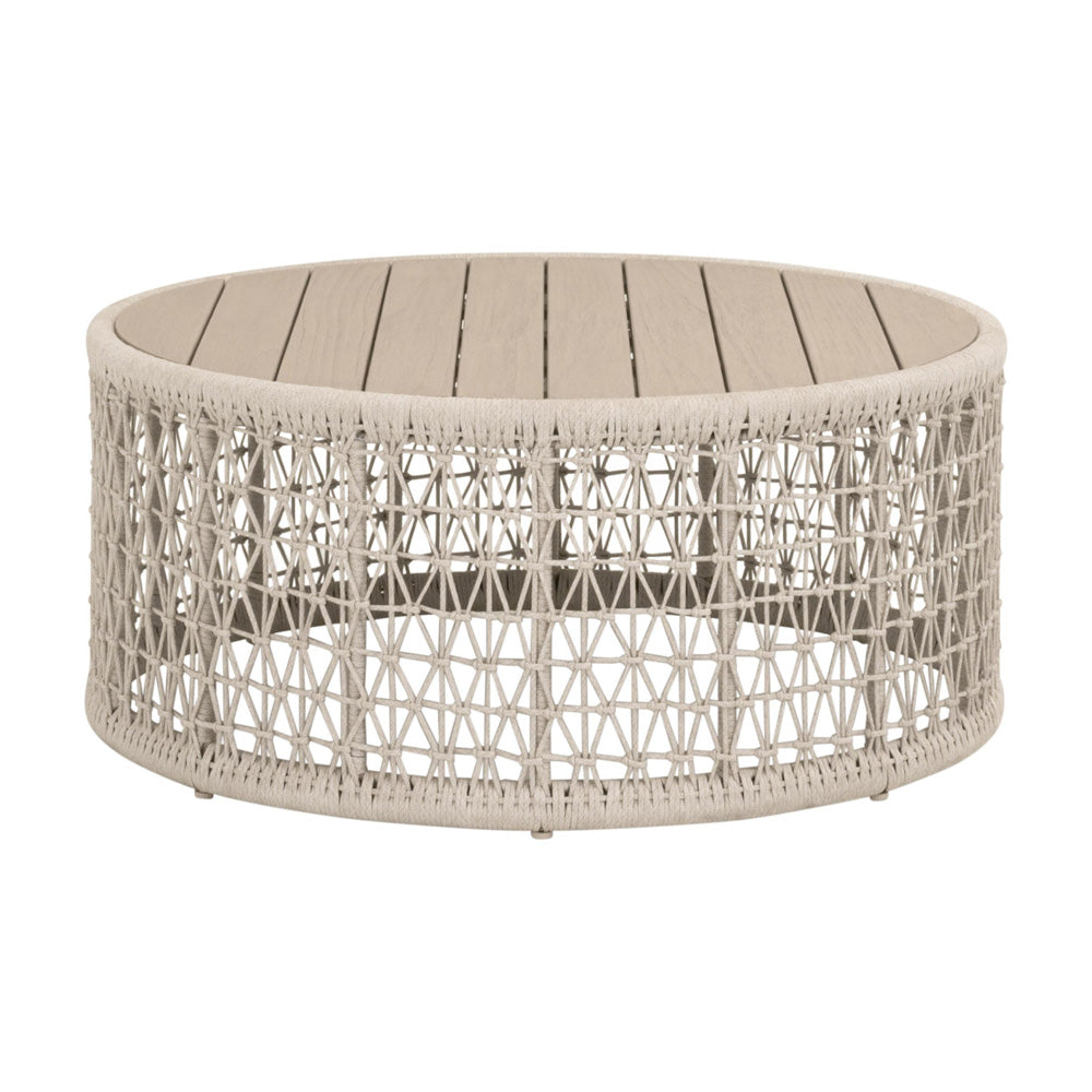 Essentials For Living - Woven - Outdoor  Knit Outdoor Round Coffee Table - 6888.OAT/W-ET view 1