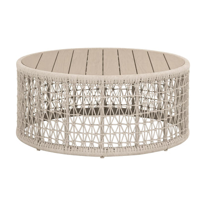 Essentials For Living - Woven - Outdoor  Knit Outdoor Round Coffee Table - 6888.OAT/W-ET view 1