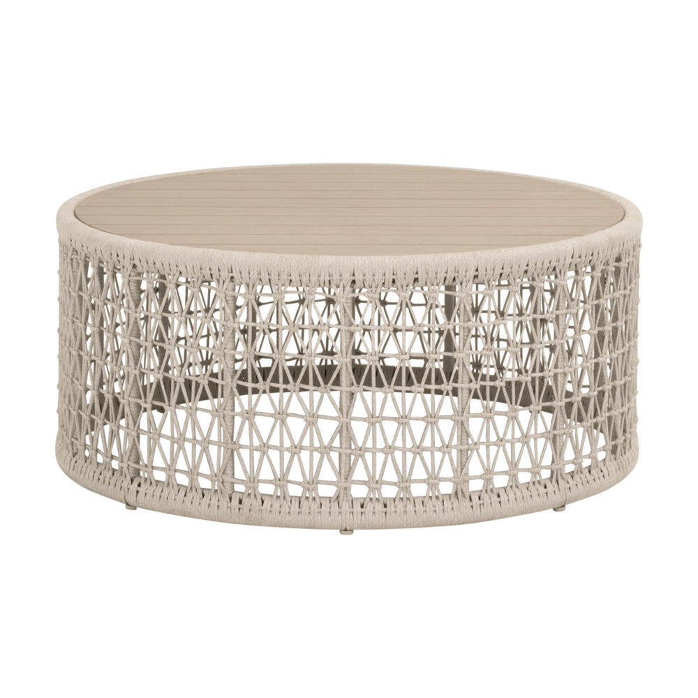 Essentials For Living - Woven - Outdoor  Knit Outdoor Round Coffee Table - 6888.OAT/W-ET view 2