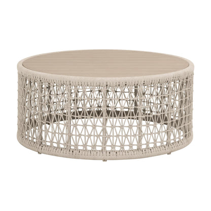 Essentials For Living - Woven - Outdoor  Knit Outdoor Round Coffee Table - 6888.OAT/W-ET view 2
