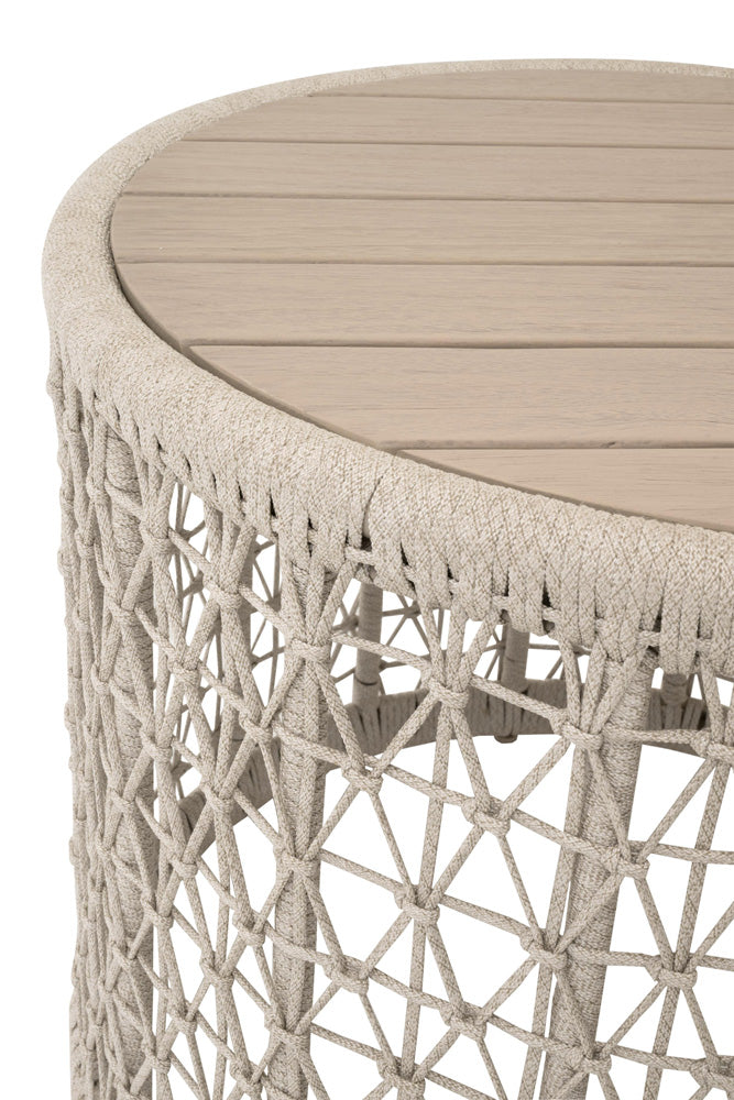 Essentials For Living - Woven - Outdoor  Knit Outdoor Round End Table - 6889.OAT/W-ET view 4
