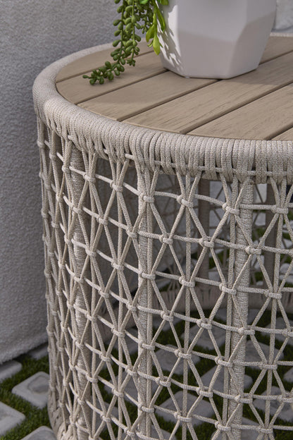 Essentials For Living - Woven - Outdoor  Knit Outdoor Round End Table - 6889.OAT/W-ET view 5