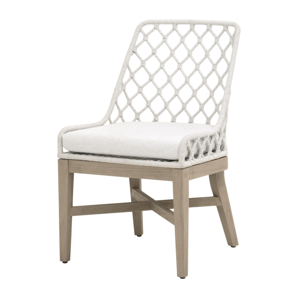 Essentials For Living - Woven - Outdoor  Lattis Outdoor Dining Chair - 6803.WHT/WHT/W-ET view 2