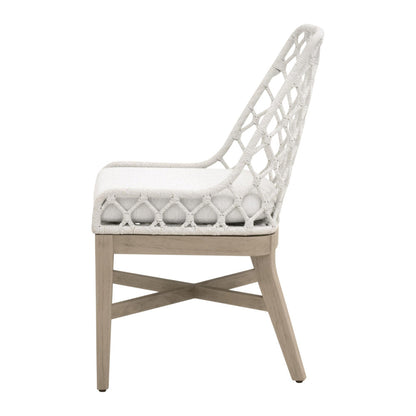 Essentials For Living - Woven - Outdoor  Lattis Outdoor Dining Chair - 6803.WHT/WHT/W-ET view 3