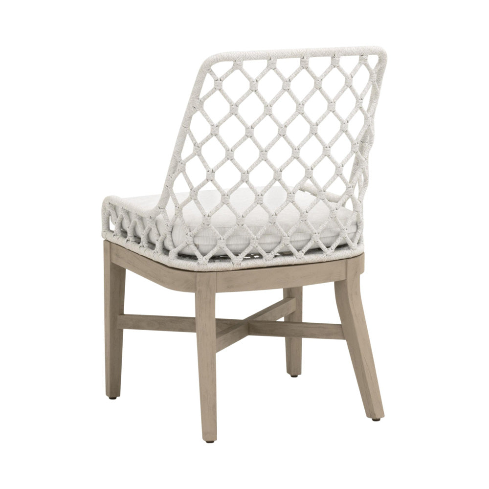 Essentials For Living - Woven - Outdoor  Lattis Outdoor Dining Chair - 6803.WHT/WHT/W-ET view 4