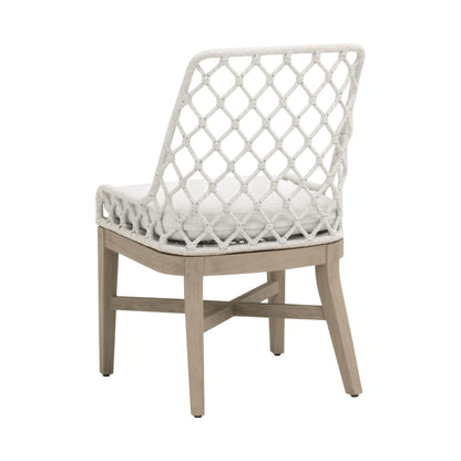 Essentials For Living - Woven - Outdoor  Lattis Outdoor Dining Chair - 6803.WHT/WHT/W-ET view 4