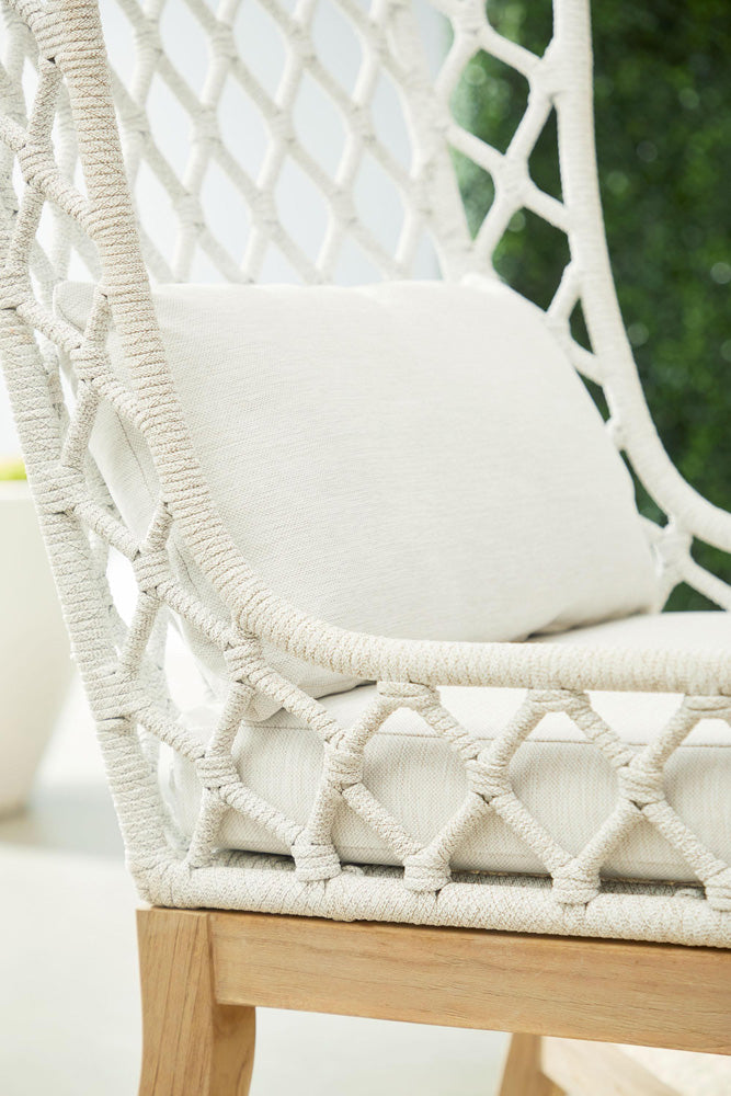 Essentials For Living - Woven - Outdoor  Lattis Outdoor Wing Chair - 6804.WHT/WHT/GT_CLOSEOUT view 9