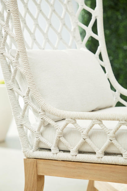 Essentials For Living - Woven - Outdoor  Lattis Outdoor Wing Chair - 6804.WHT/WHT/GT_CLOSEOUT view 9