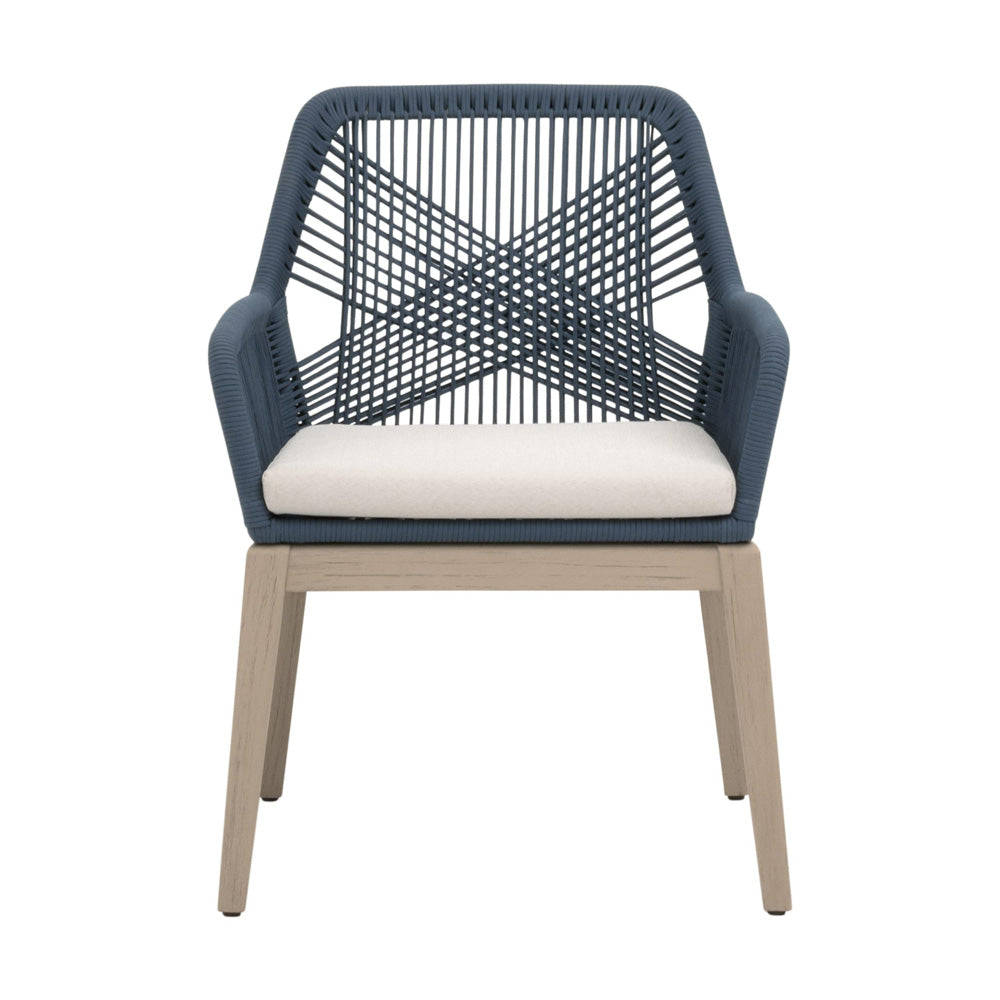 Essentials For Living - Woven - Outdoor  Loom Outdoor Arm Chair, Set of 2 - 6809KD.SBLU/STO/W-ET view 1