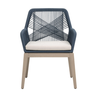 Essentials For Living - Woven - Outdoor  Loom Outdoor Arm Chair, Set of 2 - 6809KD.SBLU/STO/W-ET view 1