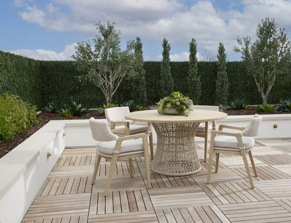 Essentials For Living - Woven - Outdoor  Lucia Outdoor Arm Chair - 6810.PW/STO/W-ET view 3