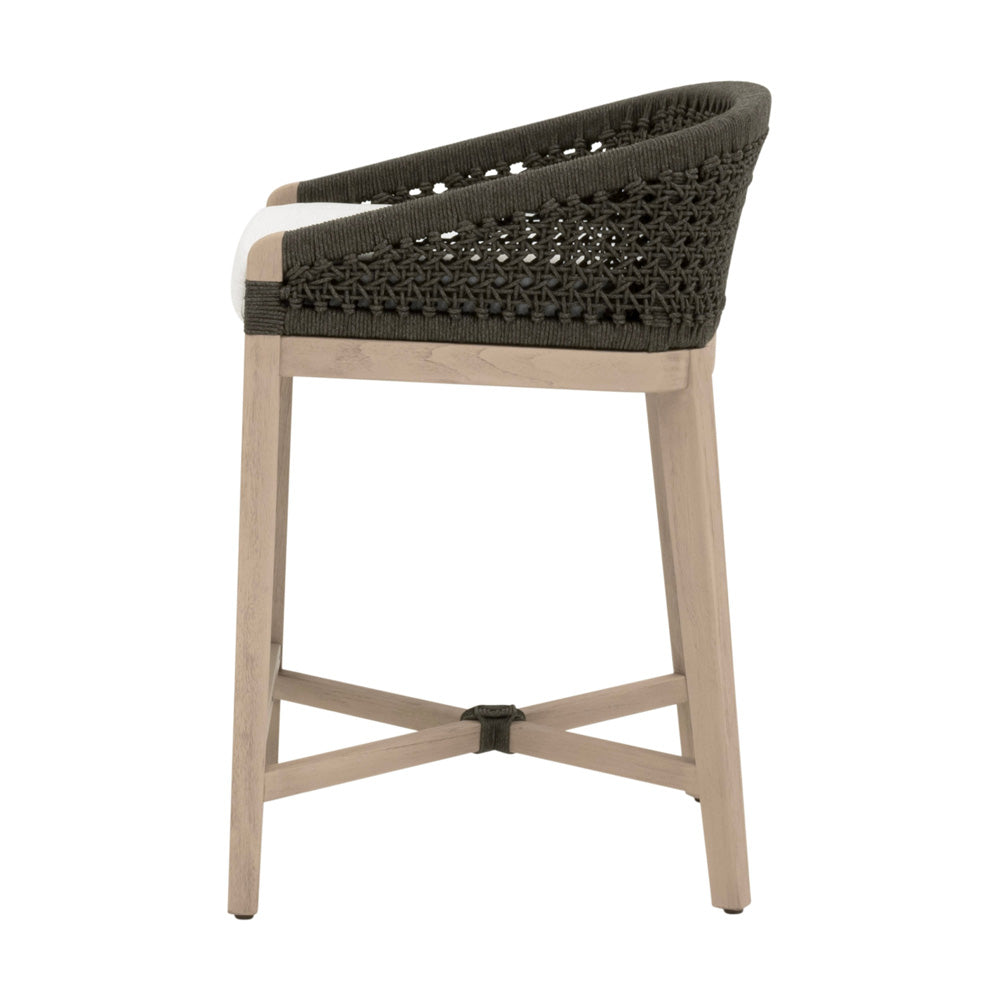 Essentials For Living - Woven - Outdoor  Montecito Outdoor Counter Stool - 6795CS.ANT/WHT/W-ET view 3