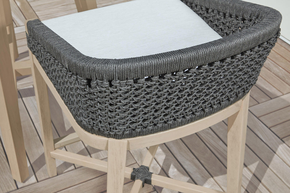 Essentials For Living - Woven - Outdoor  Montecito Outdoor Counter Stool - 6795CS.ANT/WHT/W-ET view 11