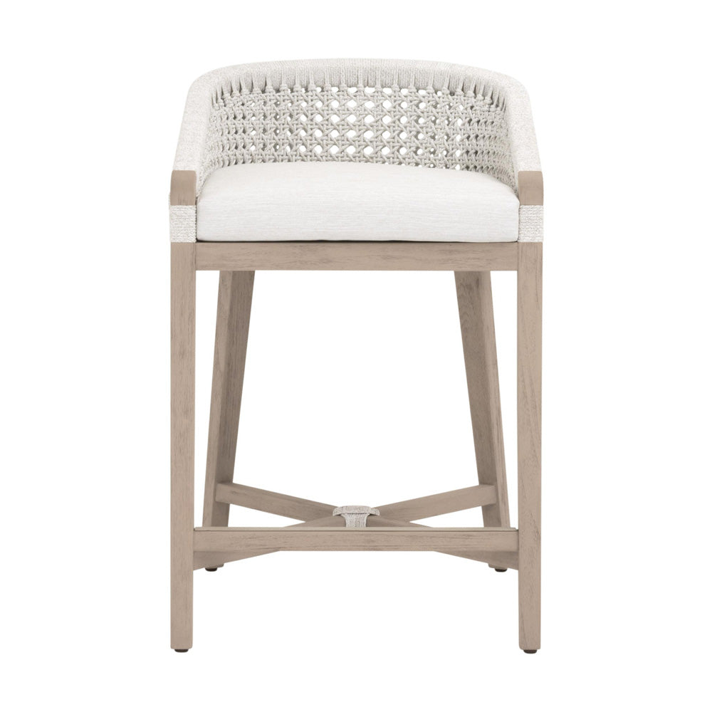 Essentials For Living - Woven - Outdoor  Montecito Outdoor Counter Stool - 6795CS.WHT/WHT/W-ET view 1
