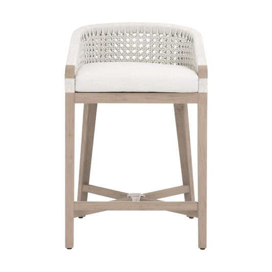 Essentials For Living - Woven - Outdoor  Montecito Outdoor Counter Stool - 6795CS.WHT/WHT/W-ET view 1