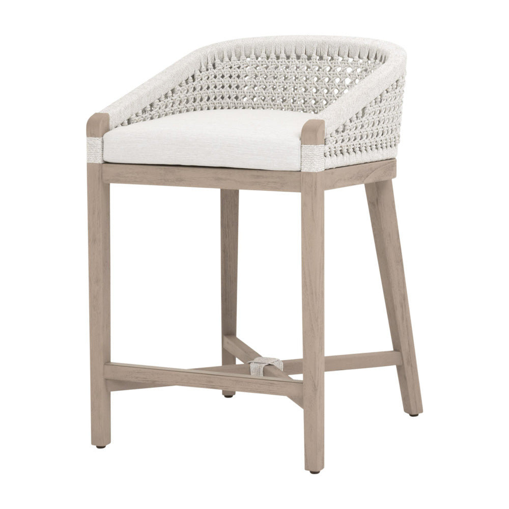 Essentials For Living - Woven - Outdoor  Montecito Outdoor Counter Stool - 6795CS.WHT/WHT/W-ET view 2