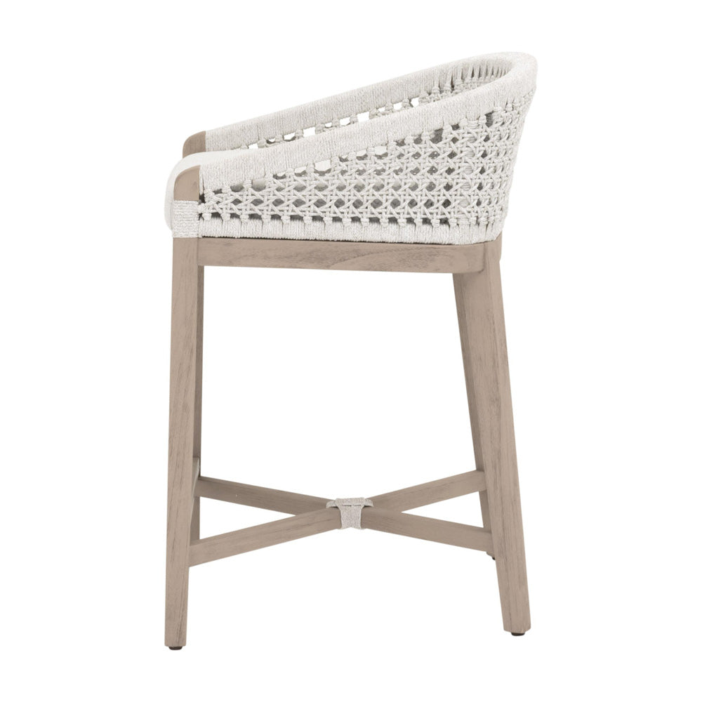 Essentials For Living - Woven - Outdoor  Montecito Outdoor Counter Stool - 6795CS.WHT/WHT/W-ET view 3