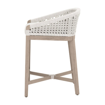 Essentials For Living - Woven - Outdoor  Montecito Outdoor Counter Stool - 6795CS.WHT/WHT/W-ET view 3